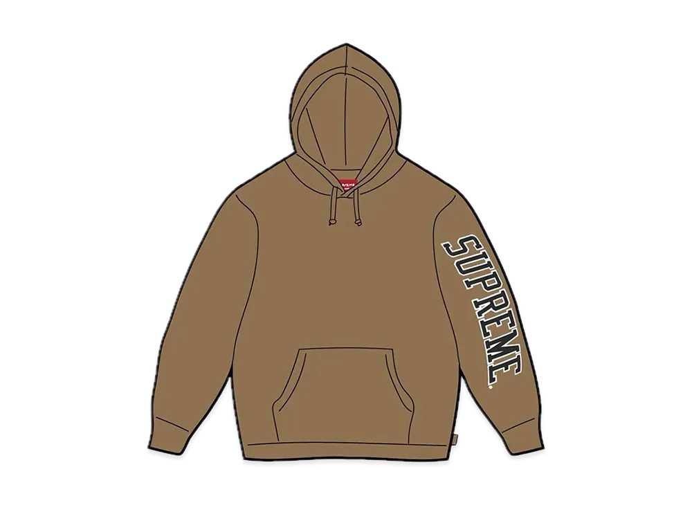 Supreme Sleeve Arc Hooded Sweatshirt "Dark Khaki"