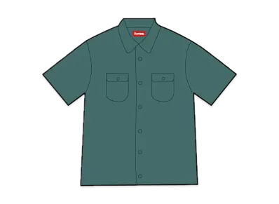 Supreme S/S Leather Work Shirt "Dusty Teal"
