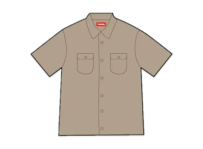 Supreme S/S Leather Work Shirt "Tan"