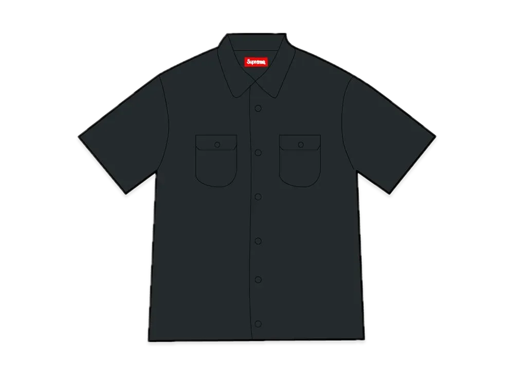 Supreme S/S Leather Work Shirt "Black"