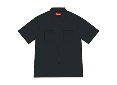 Supreme S/S Leather Work Shirt "Black"