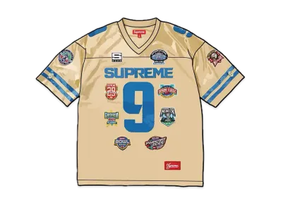 Supreme Championships Embroidered Football Jersey "Gold"