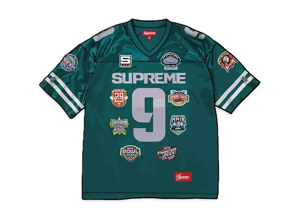 Supreme Championships Embroidered Football Jersey "Dark Teal"