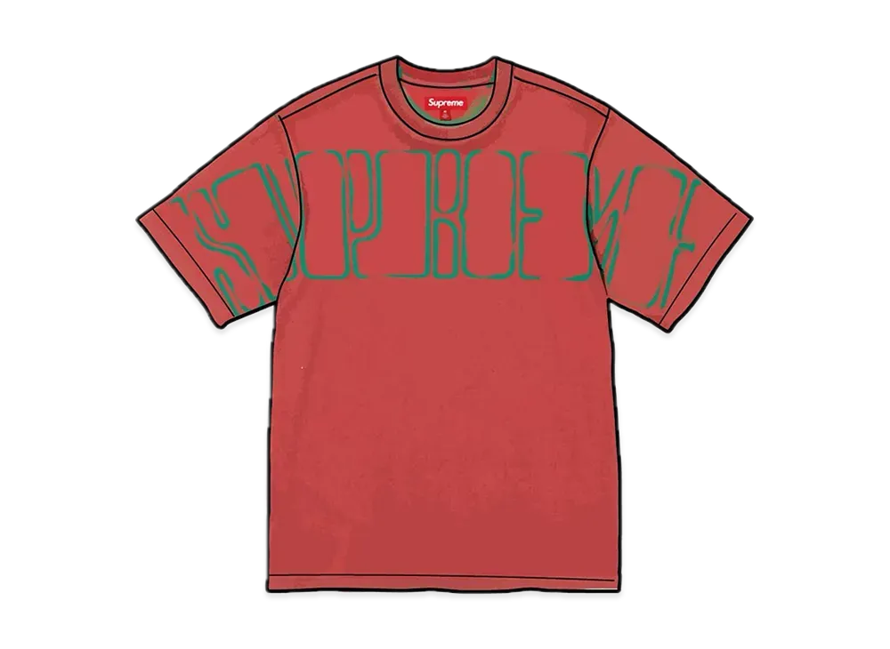 Supreme Overprint Knockout S/S Top "Bright Red"