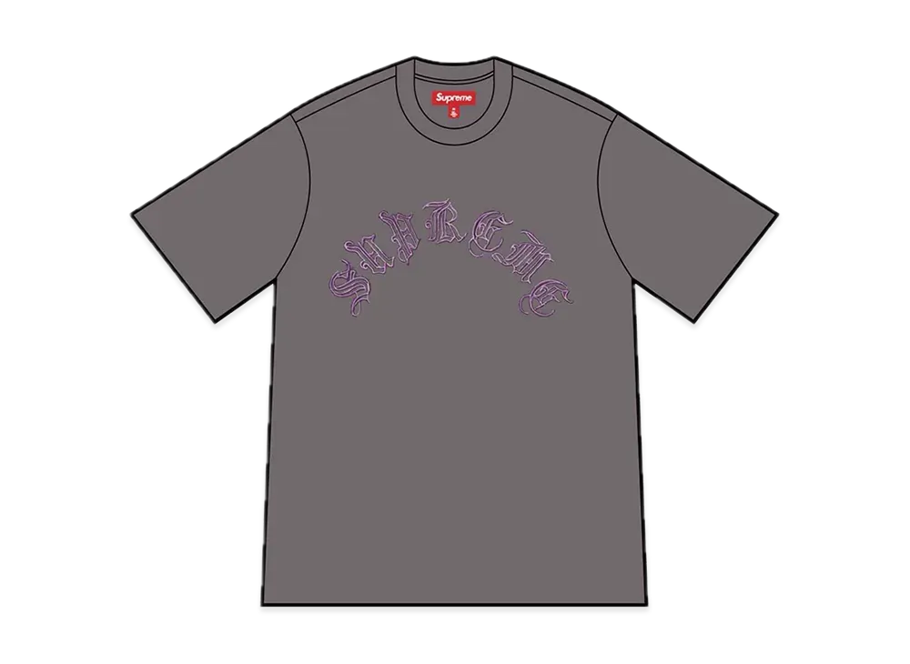 Supreme Old English S/S Top "Dark Grey"