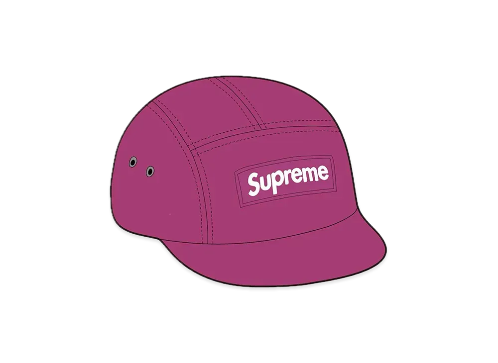 Supreme Waxed Cotton Camp Cap "Magenta"
