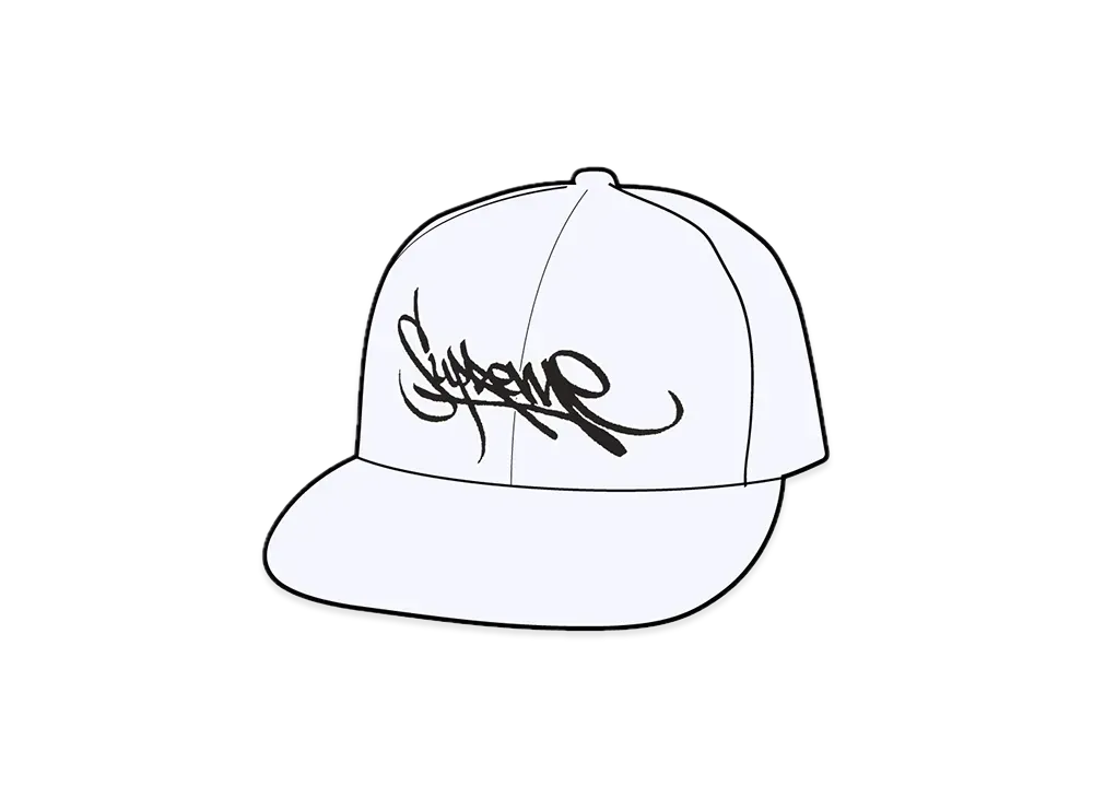 Supreme Handstyle 6-Panel "White"