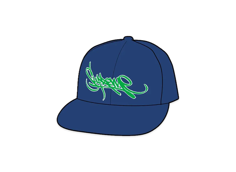 Supreme Handstyle 6-Panel "Navy"