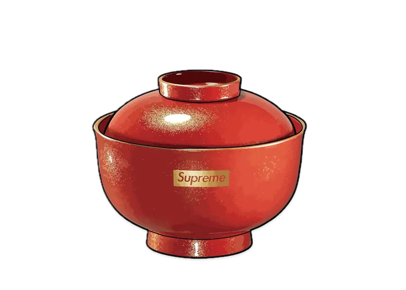 Supreme / Zoni Glitter Bowl "Red"