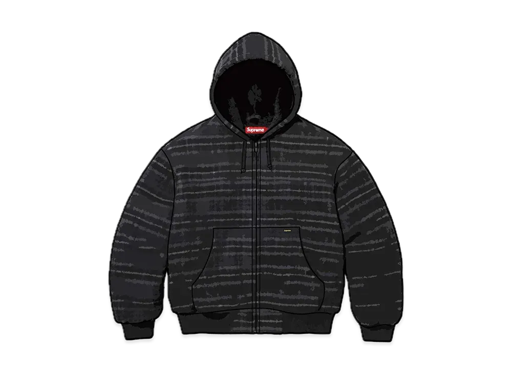 Supreme Plaid Wool Hooded Work Jacket "Black"