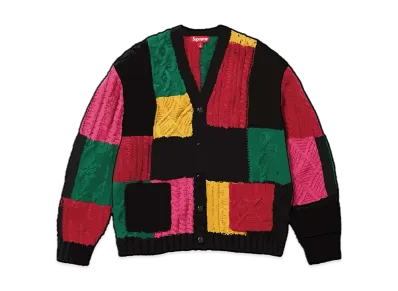 Supreme Patchwork Cable Knit Cardigan Supreme Patchwork Cable Knit Cardigan