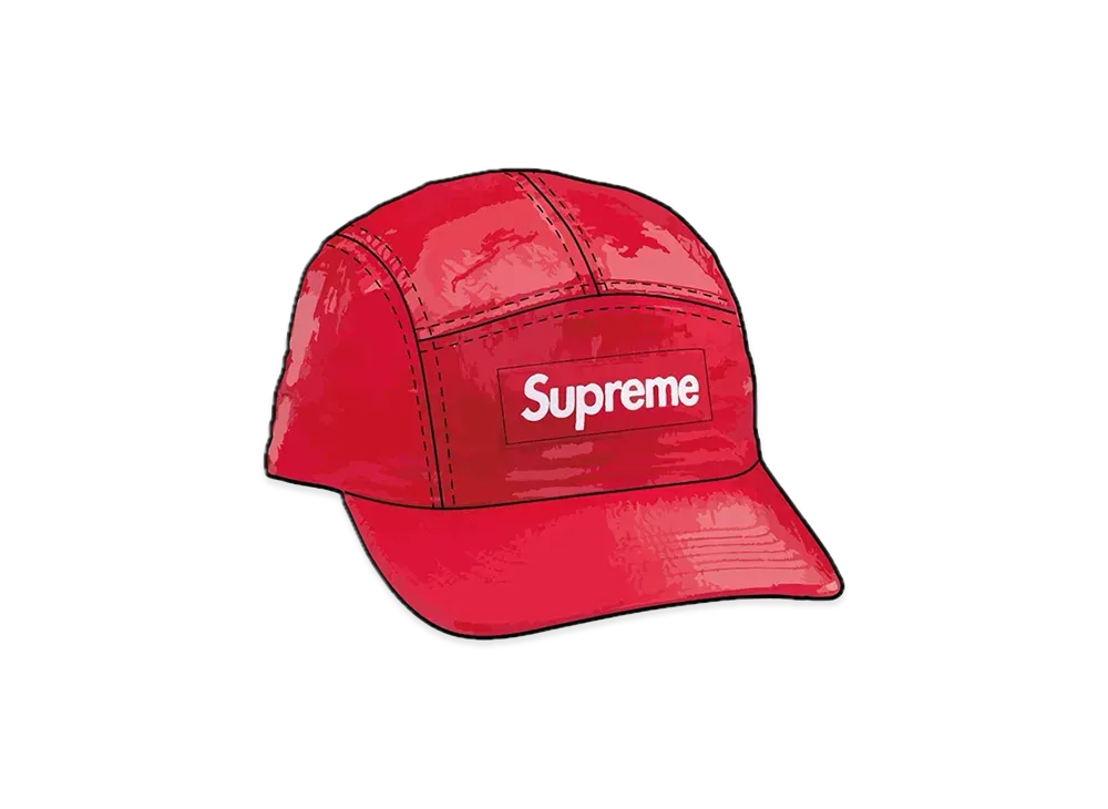 Supreme Gloss Ripstop Camp Cap "Red"