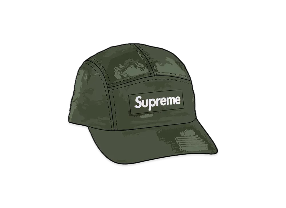 Supreme Gloss Ripstop Camp Cap "Olive"