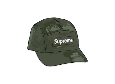 Supreme Gloss Ripstop Camp Cap "Olive"