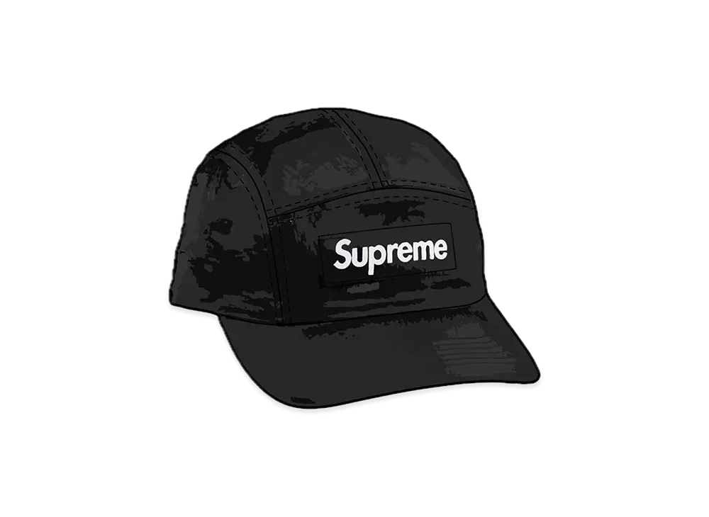 Supreme Gloss Ripstop Camp Cap "Black"