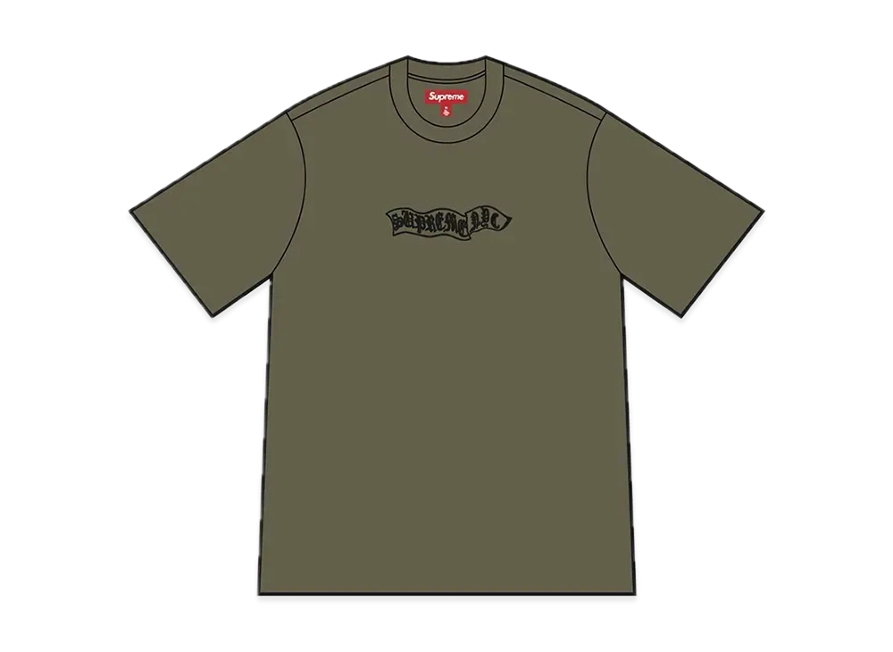 Supreme Banner S/S Top "Olive"