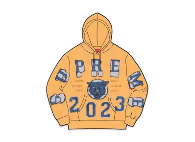 Supreme Washed Panther Hooded Sweatshirt "Dusty Gold"