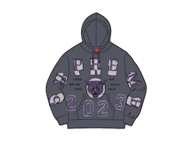 Supreme Washed Panther Hooded Sweatshirt "Black"