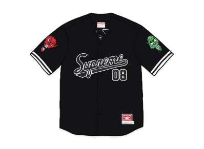 Supreme /Mitchell & Ness Downtown Hell Baseball Jersey "Black"