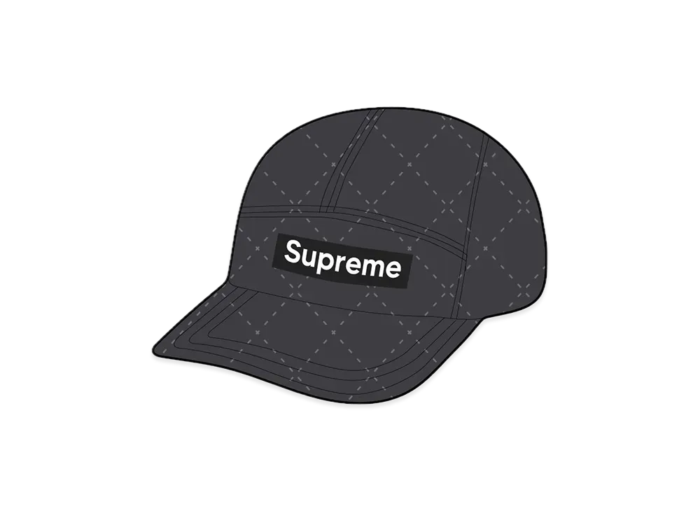 Supreme Punched Denim Camp Cap "Black"