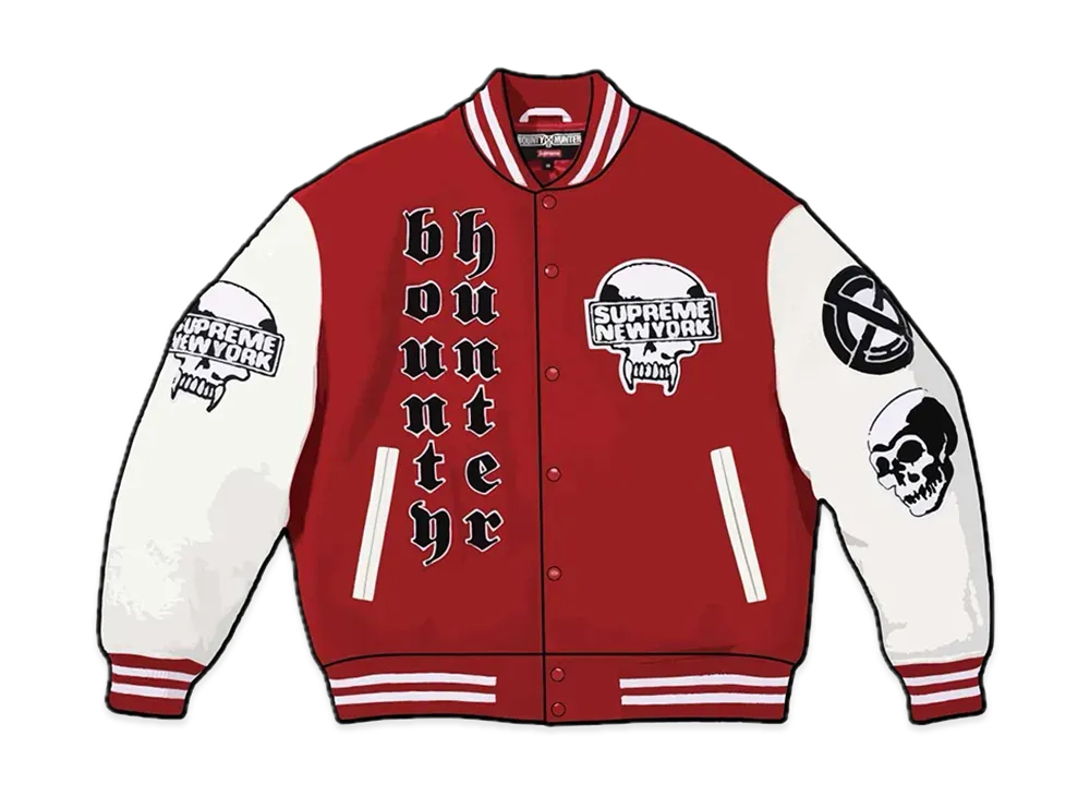 シュプリーム バウンティ ハンター バーシティ ジャケット "レッド"