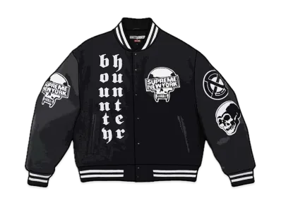 Supreme Bounty Hunter Varsity Jacket "Black"