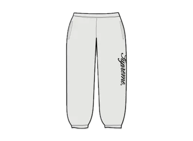 Supreme Raised Script Sweatpant "Heather Grey"