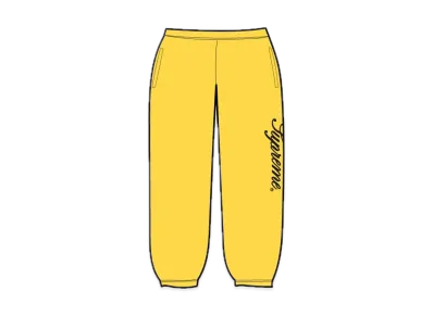 Supreme Raised Script Sweatpant "Yellow"