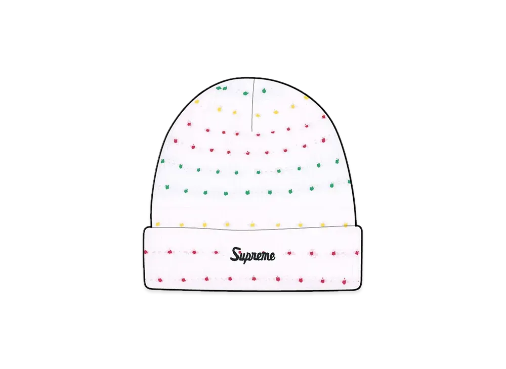 Supreme Loose Gauge Beanie "White Multi" (23FW)