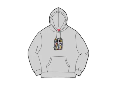 Supreme Neil Blender Mosaic Hooded Sweatshirt "Heather Grey"