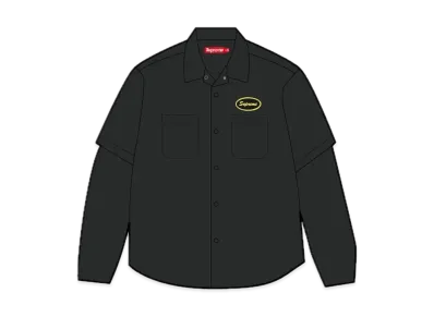 Supreme Thermal Sleeve Work Shirt "Black"