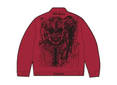 Supreme H.R. Giger Embroidered Work Jacket "Red"
