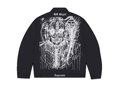 Supreme H.R. Giger Embroidered Work Jacket "Black"