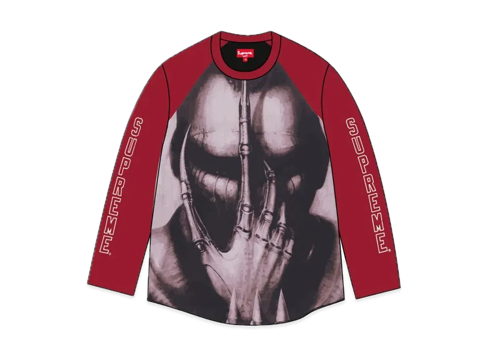 Supreme H.R. Giger Raglan L/S Top "Cardinal"