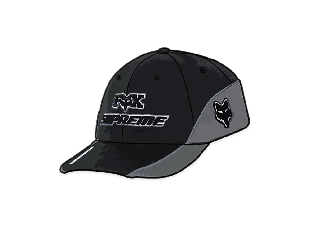 Supreme / Fox Racing 6-Panel "Black"
