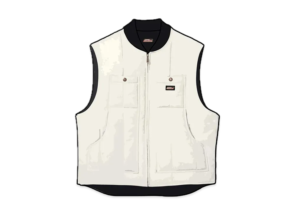 Supreme x Dickies Leather Work Vest "White"