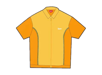 Supreme Piping Zip Up Polo "Mustard"
