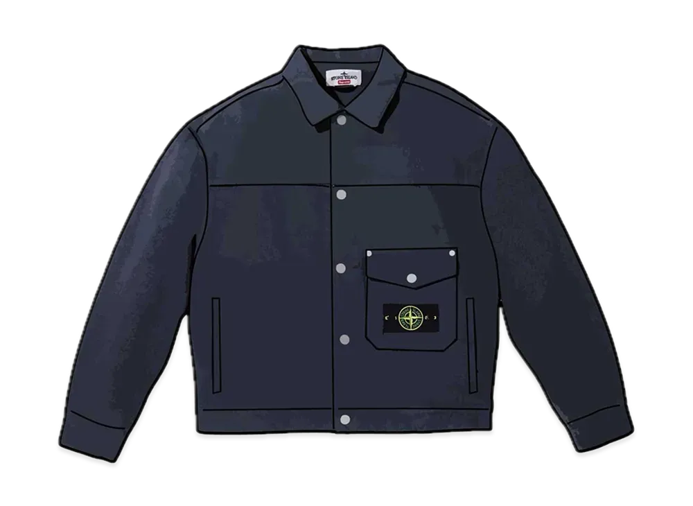 Supreme / Stone Island Denim Trucker Jacket "Navy"