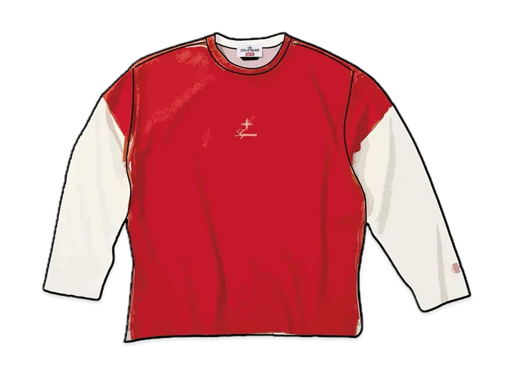 Supreme / Stone Island L/S Top "Red"