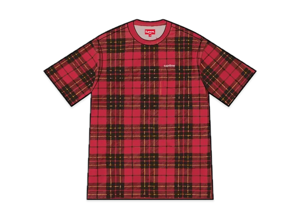 Supreme S/S Pocket Tee "Plaid"(23FW)