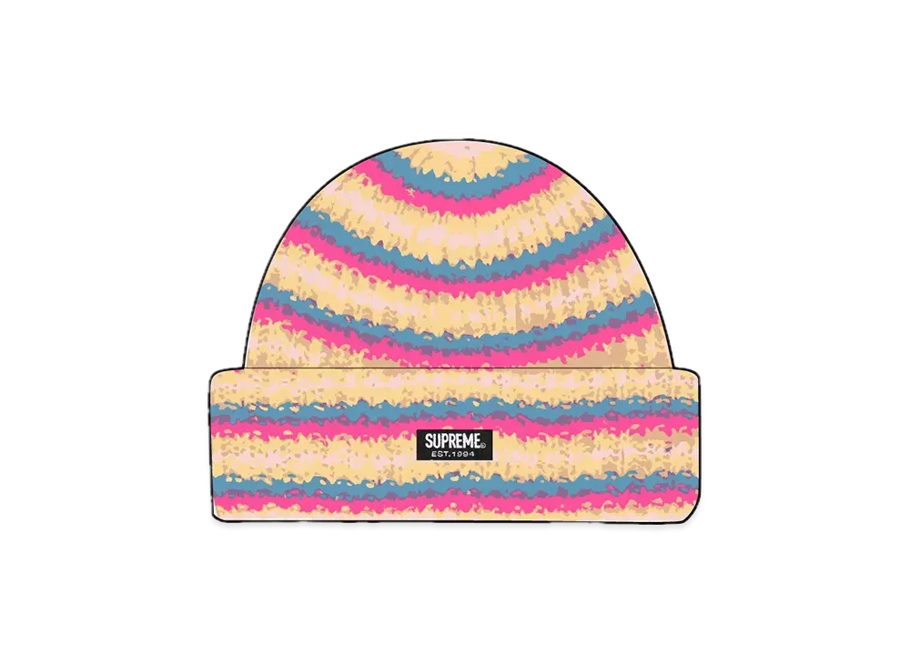 Supreme Loose Stripe Beanie "White"
