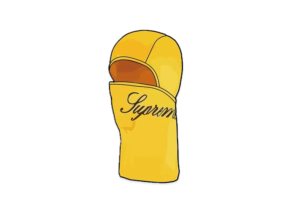 Supreme Script Lightweight Balaclava "Yellow"