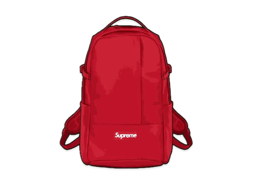 Supreme Leather Backpack "Red"