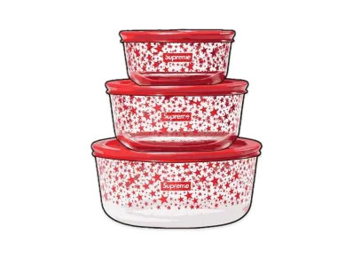 Supreme x Pyrex Bowls (Set Of 3) "Red"