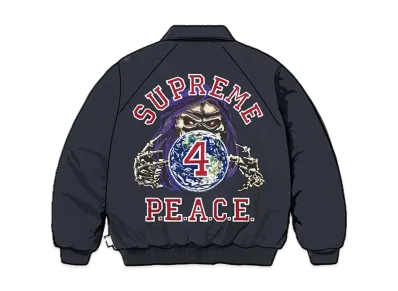 Supreme Peace Embroidered Work Jacket "Navy"
