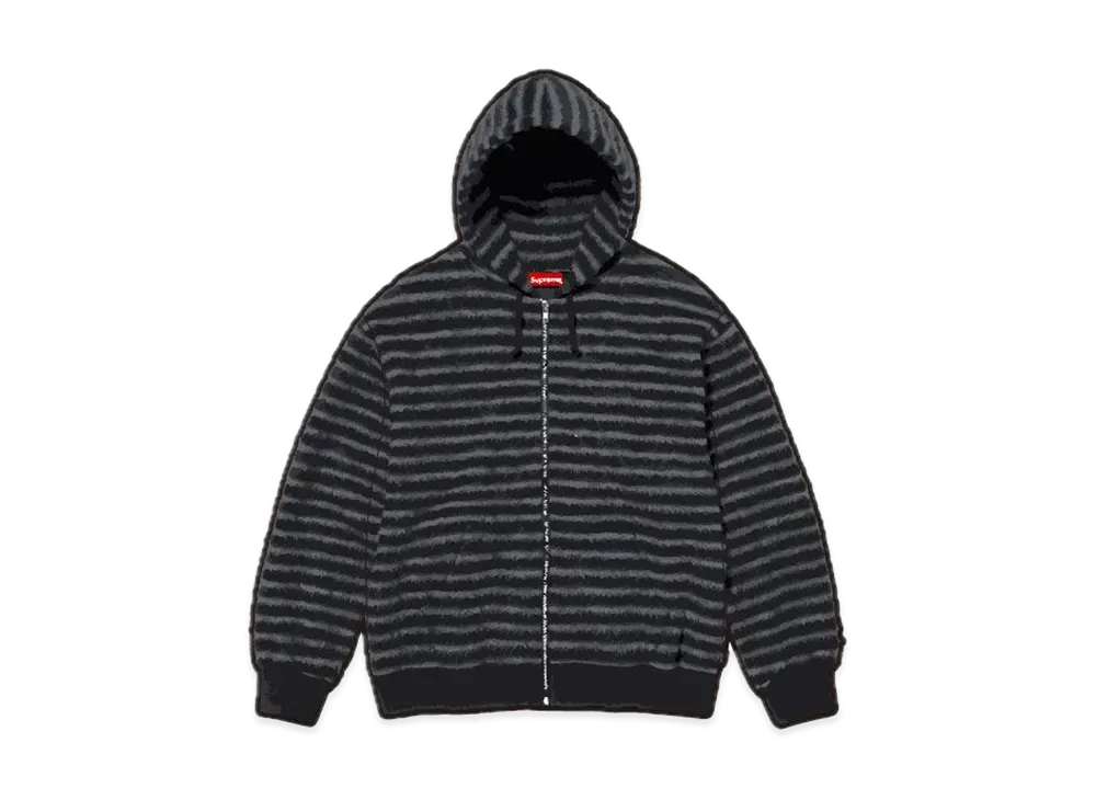 Supreme Brushed Zip Up Hooded Sweatshirt 