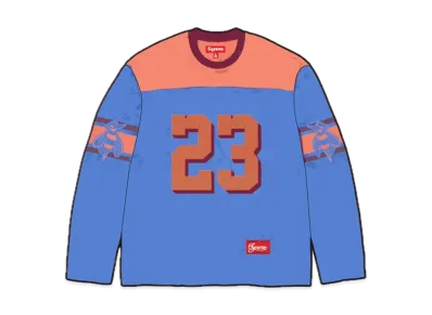 Supreme Bumblebee L/S Football Top "Light Royal"