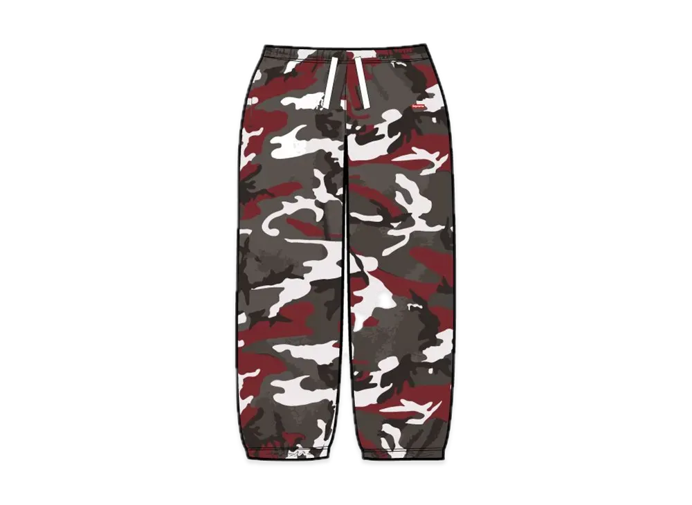Supreme Small Box Drawcord Sweatpant "Red Camo"