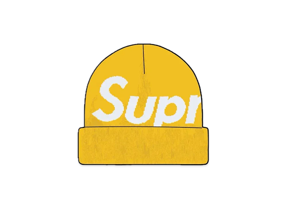 Supreme Big Logo Beanie "Gold" (23FW)
