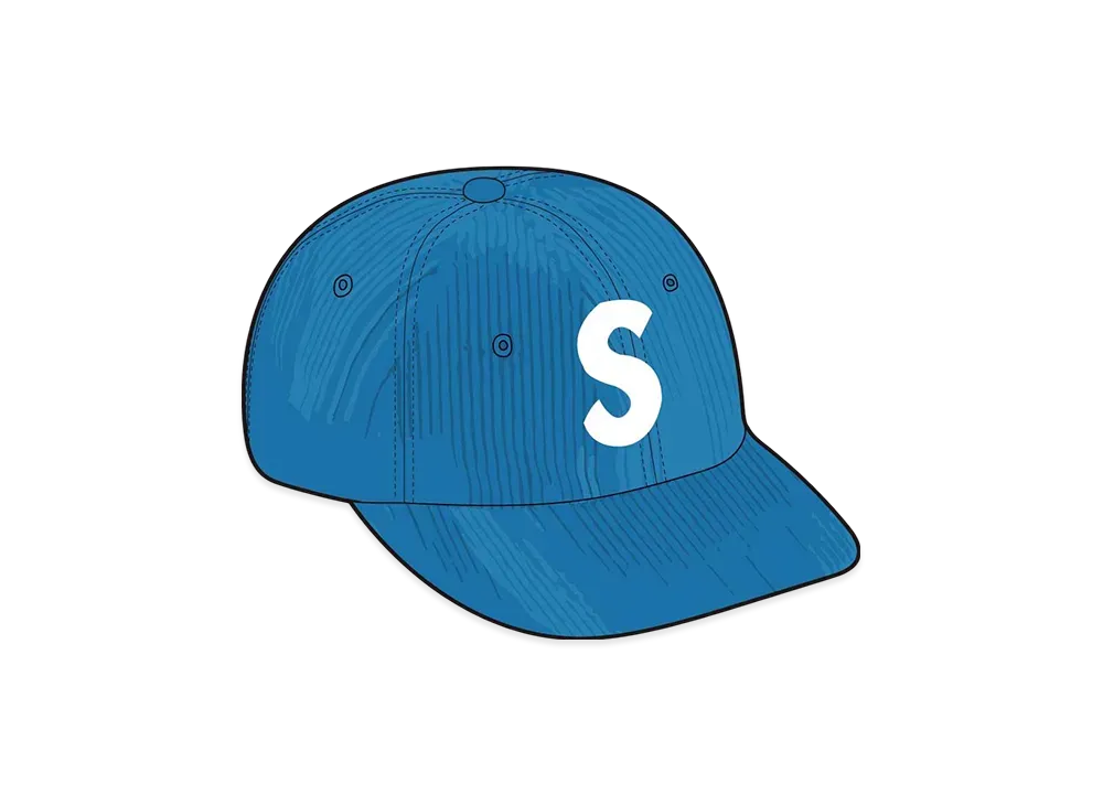 Supreme Corduroy S Logo 6-Panel "Royal"